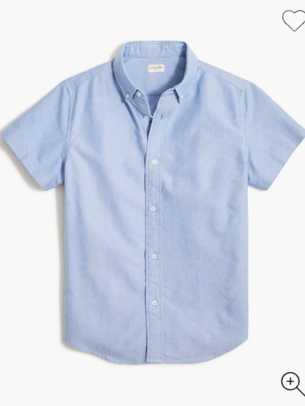 J. Crew's Crewcuts Kids' short-sleeve 100% cotton oxford shirt • size 14 • BH566